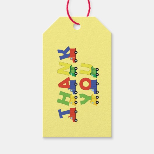 Trucks Baby Shower Geschenkanhänger (Vorderseite)