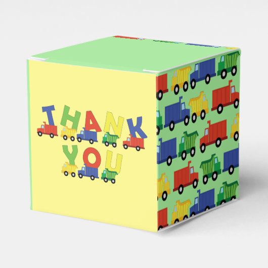 Trucks Baby Shower Geschenkschachtel (Vorderseite)