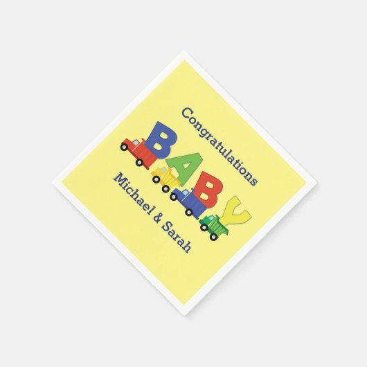 Trucks Baby Shower Serviette (Ecke)