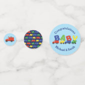 Trucks Boy Baby Shower Construction Niedlich Konfetti (Rückseiten)