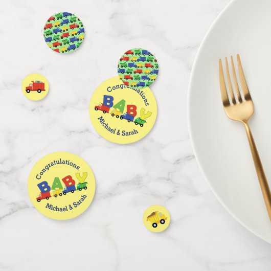Trucks Boy Baby Shower Construction Niedlich Konfetti (Gruppe)