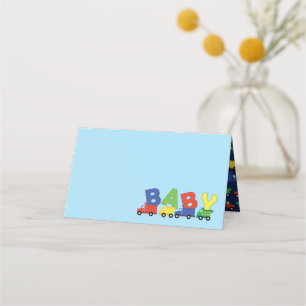 Trucks Boy Baby Shower Construction Niedlich Platzkarte