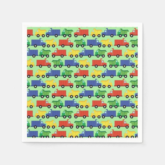Trucks Boy Baby Shower Serviette (Vorderseite)