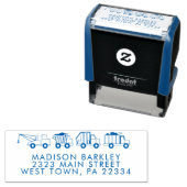 Trucks Boys Niedliche Rücksendeadresse-Briefmarke Permastempel (Beispiel)