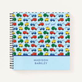Trucks Boys Niedliches Kind Notizblock