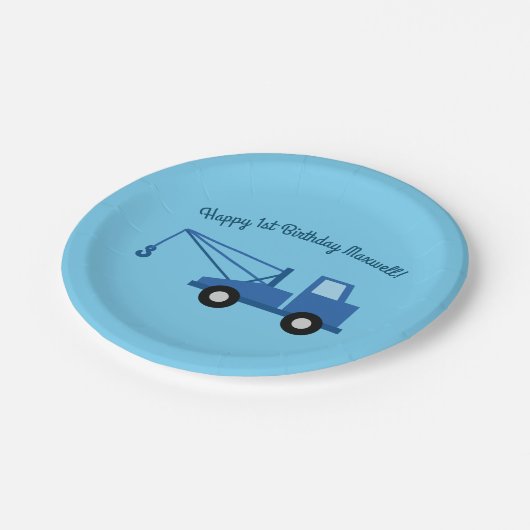 Trucks Geburtstagspartei Pappteller (Schrägansicht)