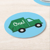Trucks Geburtstagspartei Runder Pappuntersetzer (Angewinkelt)