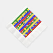 Trucks, Tractors, Cars and Traffic Signs Birthday Serviette (Ecke)