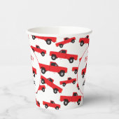 Trucks vom Roten Lieferwagen zum Geburtstag Pappbecher (Links)