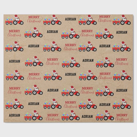 Truckzüchter Individuelle Name Kraft Geschenkpapier (Flach)