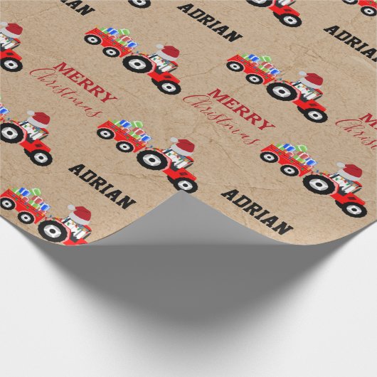 Truckzüchter Individuelle Name Kraft Geschenkpapier (Ecke)