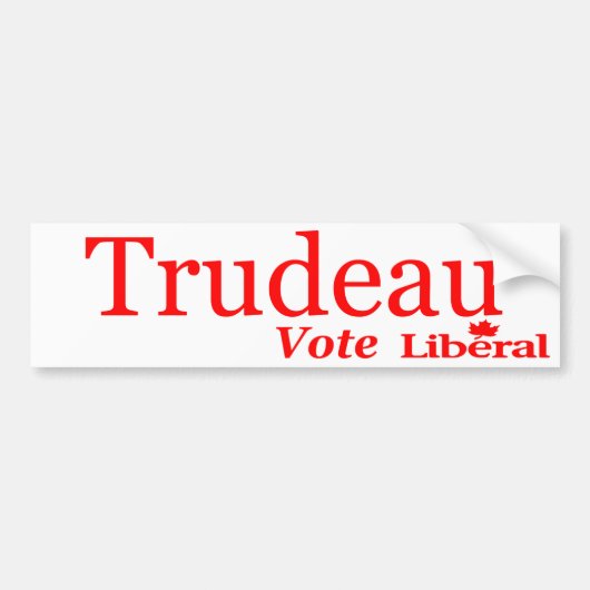 Trudeau Abstimmungs-Liberal-Logo Autoaufkleber (Vorne)