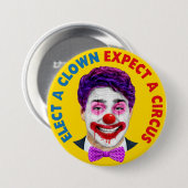 Trudeau Clowgesicht, wählen Sie einen Clown erwart Button (Vorne & Hinten)