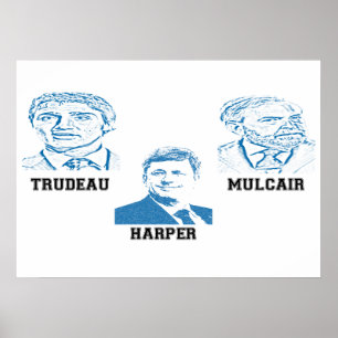 Trudeau Harper Mulcair Poster