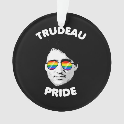 Trudeau-Pride-Sonnenbrille Ornament (Vorderseite)