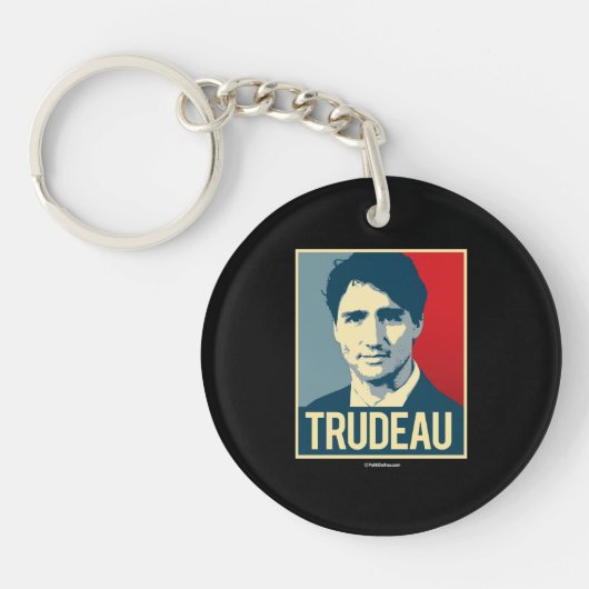 Trudeau Propaganda Poster -.png Schlüsselanhänger (Vorderseite)