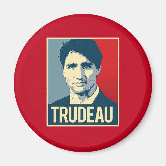Trudeau Propaganda Poster -.pnng Magnet (Vorne)