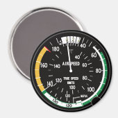 True Airspeed Indicator für Nerd Geeks Magnet (Vorderseite/Rückseite)