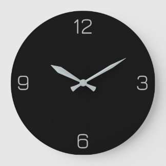 True Black 000000 Color - Option Name hinzufügen Große Wanduhr