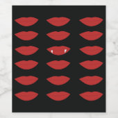 True Black and Red Vampire bleibe Weinetikett (Einzelnes Label)