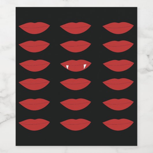 True Black and Red Vampire bleibe Weinetikett (Einzelnes Label)