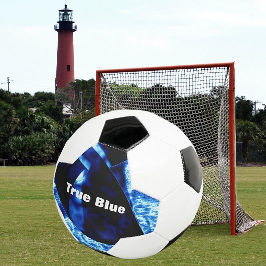 True Blue Abstrakt Customizable Fußball