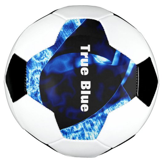 True Blue Abstrakt Customizable Fußball (Gedreht)