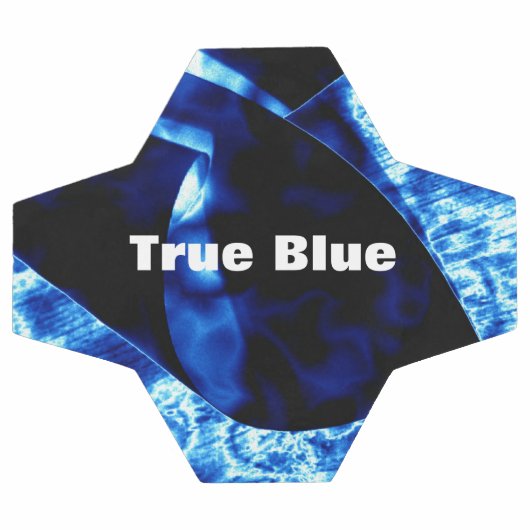 True Blue Abstrakt Customizable Fußball (Flach)