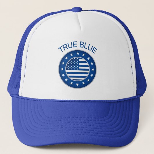 True Blue Democrat Hat Truckerkappe (Vorderseite)