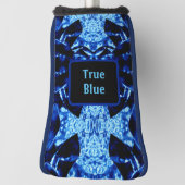 True Blue Edgy Abstrakt mit Name Gol Golf Headcover (Rotieren 90)
