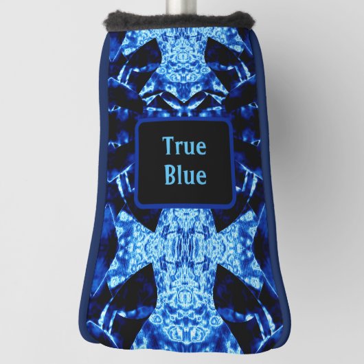 True Blue Edgy Abstrakt mit Name Gol Golf Headcover (Rotieren 90)