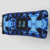True Blue Edgy Abstrakt mit Name Gol Golf Headcover (Vorderseite)