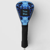 True Blue Edgy Abstrakt mit Name Golf Headcover (Vorderseite)