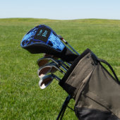 True Blue Edgy Abstrakt mit Name Golf Headcover (In SItu)