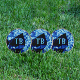 True Blue Edgy Abstrakte Personalisierte Initialen