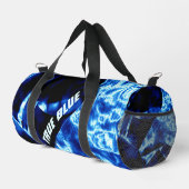 True Blue Edgy Bold modern anpassbar Duffle Bag (Rechte Ecke)