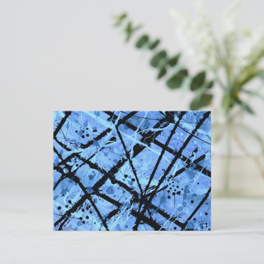 TRUE BLUE (ein abstraktes Kunstdesign) ~ Postkarte (Stehend Vorderseite)