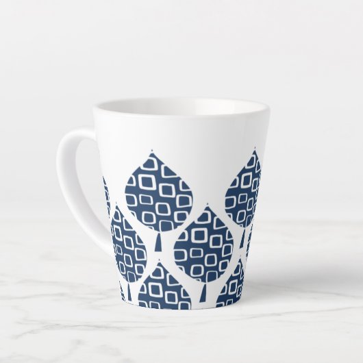 True Blue Geo Blätter Milchtasse (Linke Ecke)