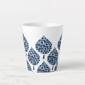 True Blue Geo Blätter Milchtasse (Vorderseite)