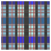 True Blue Kariert Pattern Stoff (Nahaufnahme)