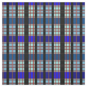 True Blue Kariert Pattern Stoff