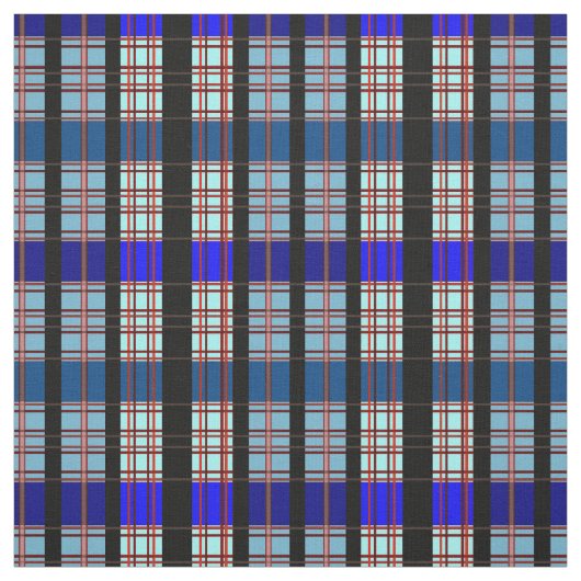 True Blue Kariert Pattern Stoff (Muster)