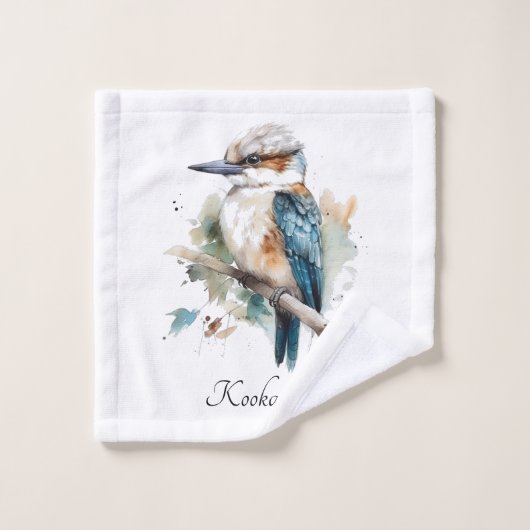True Blue Kookaburra, Brauch Badhandtuch Set (Waschlappen)
