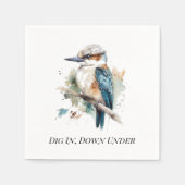 True Blue Kookaburra, Brauch Serviette (Vorderseite)