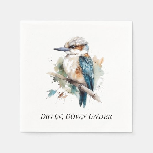 True Blue Kookaburra, Brauch Serviette (Vorderseite)