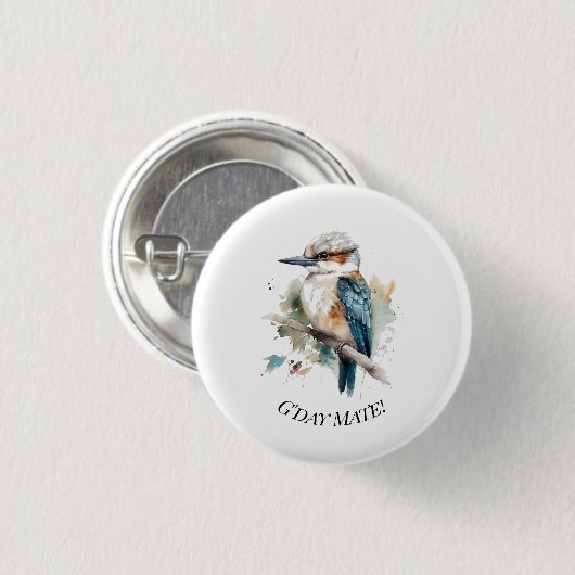 True Blue Kookaburra, custom Button (Vorne & Hinten)