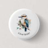 True Blue Kookaburra, custom Button (Vorderseite)