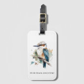 True Blue Kookaburra, custom Gepäckanhänger (Vorderseite Vertikal)