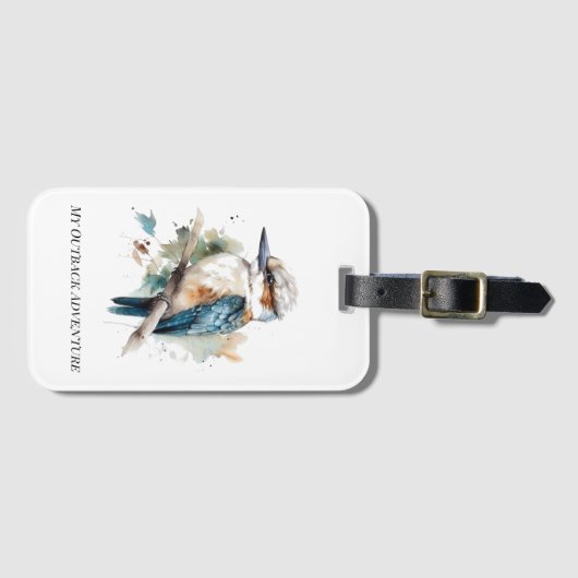 True Blue Kookaburra, custom Gepäckanhänger (Vorderseite (Horizontal))