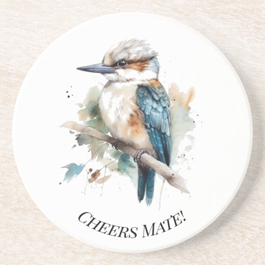 True Blue Kookaburra, custom Getränkeuntersetzer (Vorne)